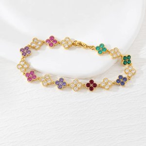 Bracelet chaîne élégant pour femme en moissanite et diamant, argent sterling 925, bijou de luxe tendance, cadeau - Product Image 6