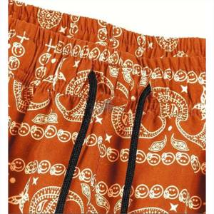 Shorts de bain pour hommes personnalisables, grande taille, en coton tissé 100 %, imprimé géométrique fruité, séchage rapide, respirant, collection été 2026 - Product Image 3