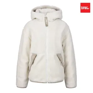 Sudadera con Capucha y Bolsillo para Mujer, Color Marfil, Modelo ITU4DH43AIV, Elegante y Moderna, Diseño Coreano (Hecho en China) - Product Image 1