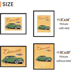 Set di 5 Cornici Nere 6x20 per Poster da Parete 11x14 con Passepartout e 16x20 Senza per Esporre Immagini - Product Image 4