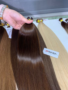 Factory Price 100g Flat Tip <b>Hair</b> <b>Extensions</b> Vietnamese Raw Bundle Human <b>Hair</b> in Variety Length and Colors 60 cm - Product Image 5