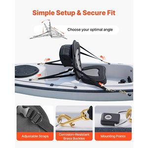 1 Confezione Sedile per Kayak Spesso 6,6 cm con Borsa Portaoggetti, Cuscino Imbottito Morbido Universale per Paddle Board e Accessori per Stand-Up Paddleboarding - Product Image 4