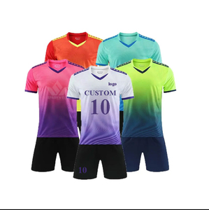 ชุดวอลเลย์บอลแบบซับลิเมชั่นสั่งทำพิเศษ คอวีไล่เฉดสี แขนสั้น ระบายเหงื่อ แห้งเร็ว ชุดทีมสำหรับผู้ใหญ่ ยูนิเซ็กซ์ - Product Image 1