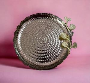 European Style <b>Large</b> Metal Gold-Plated Engraved Modern Simplicity Party Disposable Tea Set Fruit Tray <b>Cup</b> Chicken Plate Plant - Product Image 4