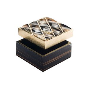 Rectangular Buffalo Horn Jewelry Box Magnetic Snap Hinged Modern Gift <b>Storage</b> <b>Container</b> - Product Image 2