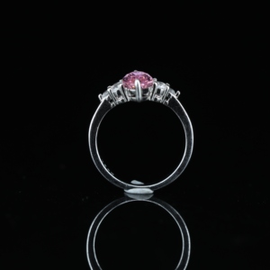 Bague de Fiançailles et d'Anniversaire Classique en Argent Sterling 925, 3 Pierres, Coupe Marquise Ovale, Zircon Cubique Jaune, Plaqué Rhodium - Product Image 5