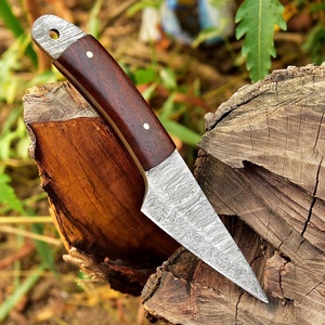 Cuchillo Kiridashi de Acero de Damasco Hecho a Mano con Mango de Madera de Palisandro, 7 Pulgadas de Longitud Total, Cuchillo de Hoja Fija para Camping, Personalizado OEM - Product Image 3
