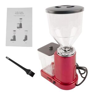 Macinacaffè Elettrico Rosso da 35oz con Macine Piatte e 19 Impostazioni, Lame in Acciaio Inox, Interfaccia in Francese per Espresso - Product Image 2