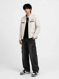 Chaqueta con Cierre para Hombre, Cuello Alto, Cremallera Roja, Bolsillos, Logotipo Bordado, Estilo Casual Urbano, Invierno, Talla Grande, Servicio OEM - Product Image 3