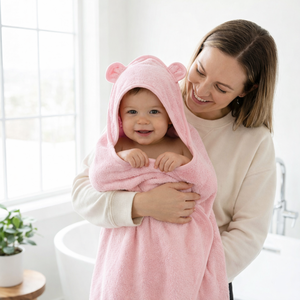 Serviette à capuche extra large pour bébé, 100% coton, éponge épaisse, surdimensionnée, pour nouveau-nés, tout-petits, enfants, douce, absorbante, tissée, pour la salle de bain, la crèche - Product Image 6