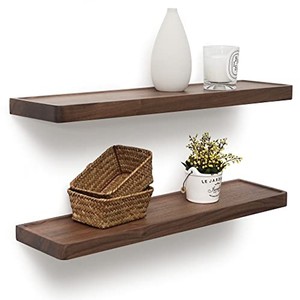 Acacia Wood <b>Rustic</b> Farmhouse Floating <b>Shelf</b> Distressed Cream Wholesale - Product Image 3