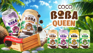 Té saludable con leche Coco Boba Queen-Té de leche de coco con burbujas con perla Boba 330ML enlatado por el fabricante de alimentos y bebidas Nawon - Product Image 6