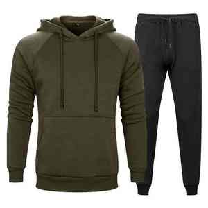Ensemble jogging et sweat à capuche oversize en molleton de coton épais pour homme – Tenue de sport, streetwear personnalisé, entraînement, détente, sport d'hiver - Product Image 4