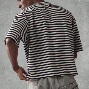 Customizable Men's Polyester Short Sleeve T-Shirt Embroidered Logo Solid Pattern <b>Canvas</b> Fabric Plain <b>Blank</b> OEM Men's T-shirts - Product Image 3