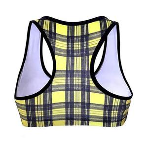 Soutien-gorge de sport respirant à maintien élevé pour femme, double couche contrastante, avec bretelles réglables, personnalisable avec logo OEM - Product Image 2