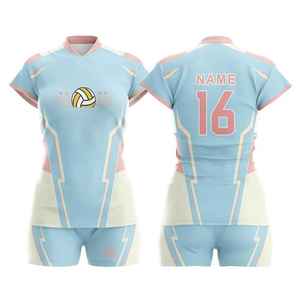 High Quality Lightweight Women Set With Quick Dry Stretch Jersey And <b>Athletic</b> Shorts For Peak Performance Volleyball Uniform - Product Image 4