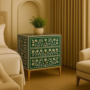 Table à tiroirs en os incrusté faite à la main, plusieurs designs pour tous les styles, tiroirs en os incrusté pour la décoration de la maison - Product Image 6