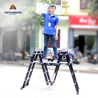EN131 standard NVLG-43 Vietladders En Aluminium multi-but multi-position escalier escamotable 4x3 étapes