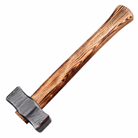 Marteau en acier Damas forgé à la main avec manche en bois – Marteau de forgeron robuste pour le forgeage, le travail des métaux et l'utilisation industrielle