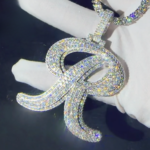 Joyería Clásica de Aniversario, Chapada en Oro, Plata de Ley 92.5%, Colgante Redondo Brillante con Moissanita, Unisex, Certificado GRA - Product Image 1