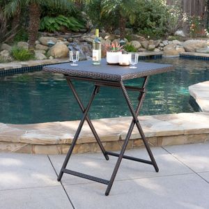 Tavolo da Bar in Rattan per Esterni - Product Image 4