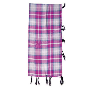 Écharpe à carreaux en sergé à pompons, élégante, mode hiver, douce, chaude, stylée, unisexe, cache-cou, motif écossais classique, pour tenue décontractée en extérieur - Product Image 2