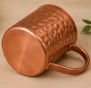 Pure <b>Copper</b> <b>Mug</b> with Gold Tone Handle and Smooth Polished Finish Suitable for All Types of Beverages - Product Image 2