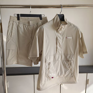เสื้อแจ็คเก็ตแขนสั้นแบบซิป 1/4 สำหรับผู้ชายสไตล์วินเทจฤดูร้อน ผ้าไนลอนระบายอากาศ กันน้ำ กันลม แห้งเร็ว รุ่นที่ 2 - Product Image 5