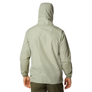 Chaqueta Ligera con Capucha para Hombre, Resistente al Viento, Color Sólido, Corte Casual, Exterior de Poliéster, para Primavera, Estilo Pullover de Manga Regular - Product Image 2