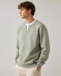 Sudadera Nueva para Hombre, Cuello Redondo, 100% Algodón, Transpirable, Ecológica, Invierno, Manga Larga, con Bolsillo, Casual, OEM - Product Image 3