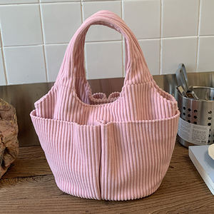 Mini sacs à main pour femme en gros, cadeau pour elle, sac fourre-tout <span class=keywords><strong>de</strong></span> shopping, sac fourre-tout en velours côtelé monogrammé - Product Image 3