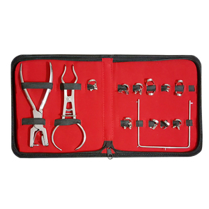 Universal Dental Rubber Dam Kit with Complete Isolation Instruments Rubber Dam <b>Frame</b> Punch <b>Clamp</b> Forceps Assorted <b>Clamps</b> - Product Image 1