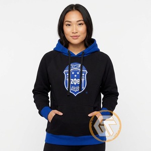 ออกแบบเสื้อฮู้ดผ้าฟลีซระบายอากาศได้ดีสำหรับผู้หญิง Zeta Phi Beta  แบบกำหนดเองสำหรับฤดูหนาว  เสื้อผ้าสำหรับชมรมนักศึกษา  ผลิตจากผ้าฝ้าย 100% ขายส่ง - Product Image 2
