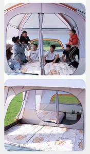 6-8 Person Two Bedroom Family Camping Tent Spacious One Living Room Oxford Double Layer Quick Opening - Product Image 4