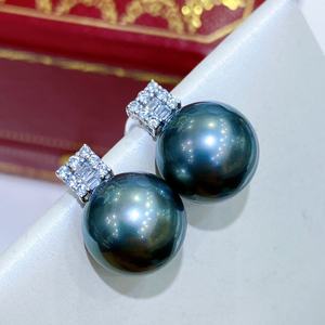 Boucles d'oreilles pendantes en argent S925, nouvelle feuille, perle naturelle mate violette, 11-12 mm, design dynamique et tendance pour le haut du corps - Product Image 2