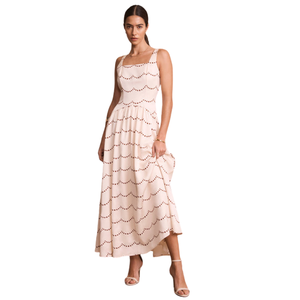 Vestido Maxi Floral para Mujer, Manga Corta, Ligero, Vestido de Verano - Product Image 1