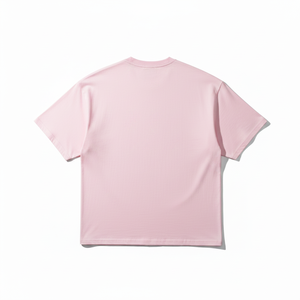 T-shirt rose à col rond et manches courtes pour homme avec motif nuage peint à la main, coupe décontractée en jersey - Product Image 4
