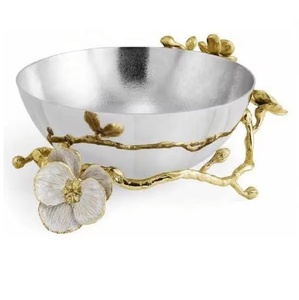 Snack Dessert Serving Metal Serving Bowl Modern Style Handcrafted Decorative Custom Shape Fruit Bowl Supplier <b>By</b> India - Product Image 4