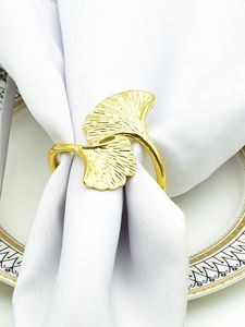 แหวนรองผ้าเช็ดปากรูปใบไม้ ดีไซน์คลาสสิก ทนทาน ใช้ตกแต่งโต๊ะงานแต่งงาน - Product Image 4