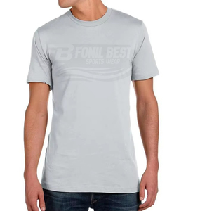 เสื้อยืดคอกลมผู้ชาย ผ้าฝ้าย 100% สวมใส่สบาย ทรงปกติ  สำหรับงานพิมพ์ลายแบบรีดร้อน เนื้อผ้าระบายอากาศได้ดี คุณภาพสูง 150 กรัม - Product Image 4