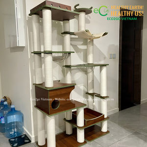 ECO2GO VIETNAM Árbol para Gatos con Varios Diseños, Rascador de Sisal, Torre de Escalada y Casa de Juegos para Gatos de Interior - Product Image 3