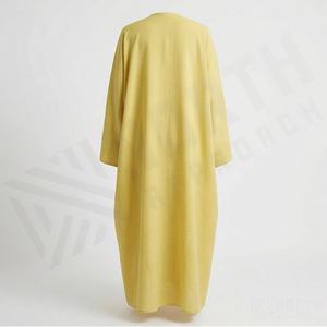 Abayas de couleur unie pour femmes musulmanes, robe longue, style simple, coton et mousseline, vente en gros, grande taille, vêtements modestes tendance - Product Image 2