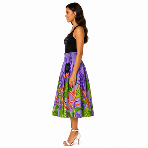 Women Hawaiian Floral Custom Beach Maxi <b>Skirt</b> Tropical Island Autumn Vacation Casual Lightweight Flowy <b>Skirt</b> Wear OEM - Product Image 6