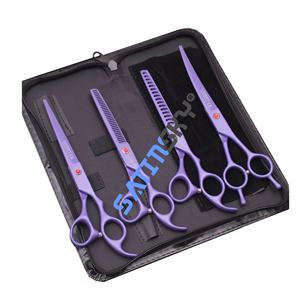Scissors for <b>Dog</b> Grooming 7 Purple Dragon <b>Dog</b> Cutting <b>Shears</b> Pet Thinning Scissors Grooming Kit Japan 440C - Product Image 1