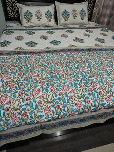 Juego de Ropa de Cama Premium para Boda, Sábanas de Lujo para Cama Doble, Fundas de Almohada, Edredón Rajai Nupcial, 100% Algodón, Diseño de Piña, Ecológico - Product Image 3