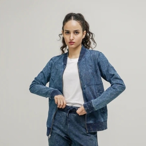 Chaqueta Vaquera para Mujer, Totalmente Personalizable, Estilo Urbano, 360g, 100% Algodón, Tejido Transpirable de Secado Rápido, Alta Calidad, Color Personalizable - Product Image 2