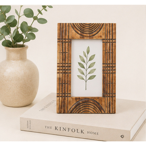 Handcrafted Geometric Carved Wood Photo <b>Frame</b> <b>Vintage</b> Antique Finish Tabletop <b>Picture</b> <b>Frame</b> Wholesale Home Decor Manufacturer - Product Image 2