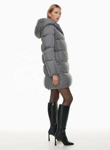 Veste matelassée d'hiver pour femme, respirante, grande taille, longue, brillante, épaisse, à capuche, imperméable, écologique - Product Image 2