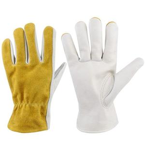 Fabricants directs d'usine, gants de travail en cuir de qualité supérieure, couleurs et designs demandés par les clients, gants de travail en cuir résistants. - Product Image 3