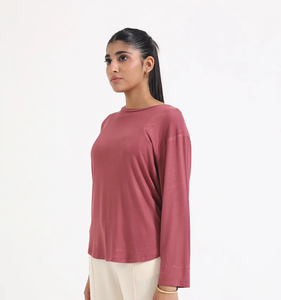 T-shirts à manches longues pour femmes en modal de haute qualité, coupe ajustée, avec logo personnalisé, style streetwear, t-shirts à manches longues unis personnalisés en gros - Product Image 6